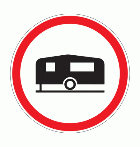 Gyvenamųjų transporto priemonių eismas draudžiamas