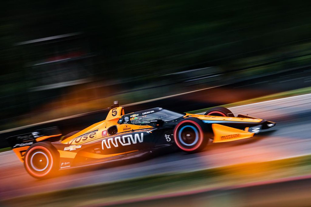 IndyCar lenktynėse Mid-Ohajaus trasos kvalifikacijoje D. Malukas buvo greičiausias tarp naujokų